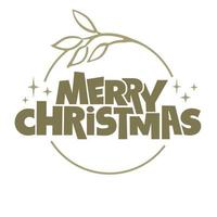 Merry Christmas lettering message banner. Creative typography for Holiday Greeting card or poster. vector