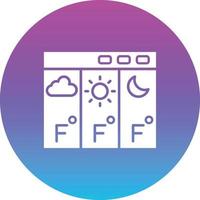 Forecast Gradient Circle Glyph Inverted Icon vector