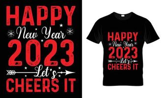 Happy new year 2023 lets cheers it vector