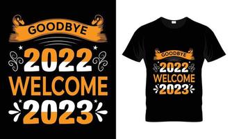 adios 2022 bienvenido 2023 vector