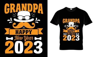 Grandpa happy new year 2023 vector