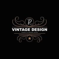 diseño retro vintage, logotipo de adorno vectorial minimalista de lujo, con estilo mandala y batik, ilustración de marca de producto, invitación, banner, moda vector