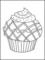 cupcakes para colorear vector