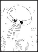 Ocean Animals Coloring Pages vector