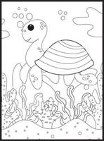 Ocean Animals Coloring Pages vector