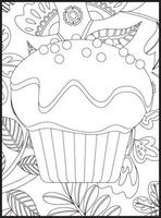 Cupcake Coloring Pages vector
