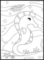 Ocean Animals Coloring Pages vector