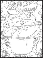 cupcakes para colorear vector