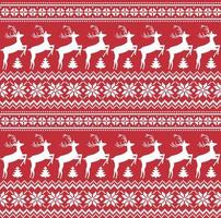 Knitted, pixel Christmas and New Year pattern. Wool Knitting Sweater Design. Wallpaper wrapping paper textile print. Eps 10 vector