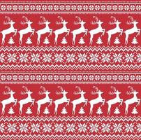 Knitted, pixel Christmas and New Year pattern. Wool Knitting Sweater Design. Wallpaper wrapping paper textile print. Eps 10 vector