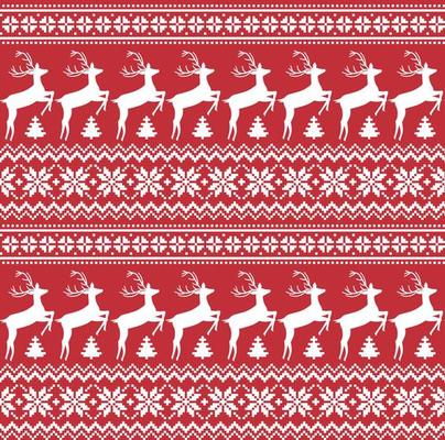 Knitted, pixel Christmas and New Year pattern. Wool Knitting Sweater Design. Wallpaper wrapping paper textile print. Eps 10
