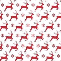 Vector festive Christmas or New Year seamless pattern in deer.