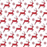 Vector festive Christmas or New Year seamless pattern in deer.