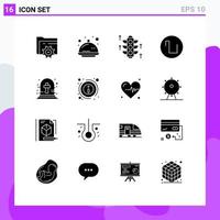 16 Creative Icons Modern Signs and Symbols of halloween graveyard cross graveyard cross celebration wave sound Editable Vector Design Elements