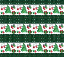 Knitted Christmas and New Year pattern. Wool Knitting Sweater Design. Wallpaper wrapping paper textile print. vector