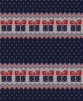 Knitted Christmas and New Year pattern vector