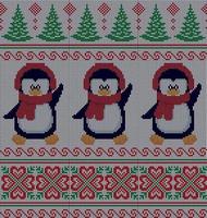 Knitted Christmas and New Year pattern esp 10 vector