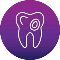 icono de vector de caries