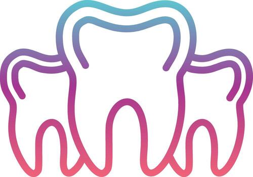 Multiple Tooth Vector Icon
