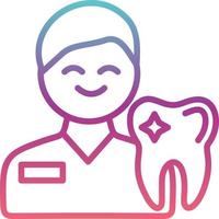 icono de vector de dentista