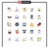 Group of 25 Modern Flat Colors Set for face sweep safe dustpan modeling Editable Vector Design Elements