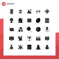 25 Creative Icons Modern Signs and Symbols of instruction party activities glasses nature Editable Vector Design Elements