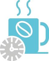 icono de vector de tiempo de café