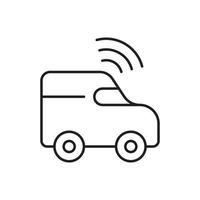 Car, gps, drive, smart icon - Vector. Artificial intelligence on white background vector