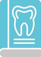 icono de vector de libro dental