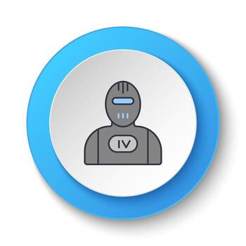 Round button for web icon. gps, smart, location. Button banner round, badge interface for application illustration on white background vector