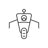 Robot, car icon - Vector. Artificial intelligence on white background vector