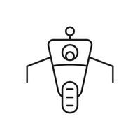 Robot, car icon - Vector. Artificial intelligence on white background vector