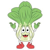 cute chinese cabbage cartoon vector