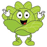 cute cabbage cartoon illustration graphic vector