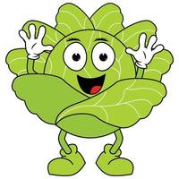 cute cabbage cartoon illustration graphic vector