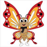 butterfly animal cartoon graphic vector