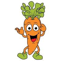 cute carrot cartoon illustration graphic vector