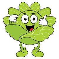 cute cabbage cartoon illustration graphic vector