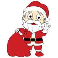 cute santa cartoon illustration graphic vector