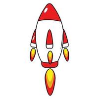 cute rocket illustration graphic vector