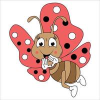 butterfly animal cartoon graphic vector