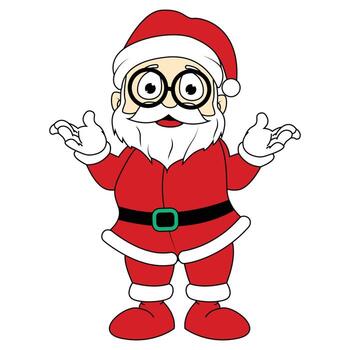 cute santa cartoon illustration graphic vector