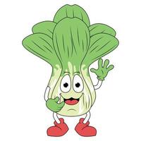 cute chinese cabbage cartoon vector