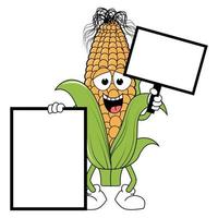 gráfico lindo del ejemplo de la historieta del maíz vector