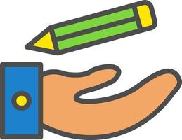 Hand Pencil Vector Icon