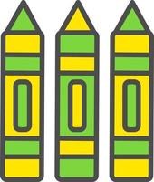 Crayons Vector Icon