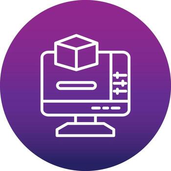 3d Modeling Vector Icon