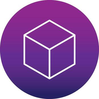 icono de vector de cubo