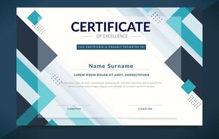 Flat Modern Abstract Certificate vector