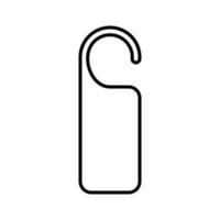 Door hanger icon in line style design isolated on white background. Editable stroke. vector